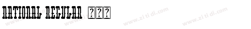national regular字体转换